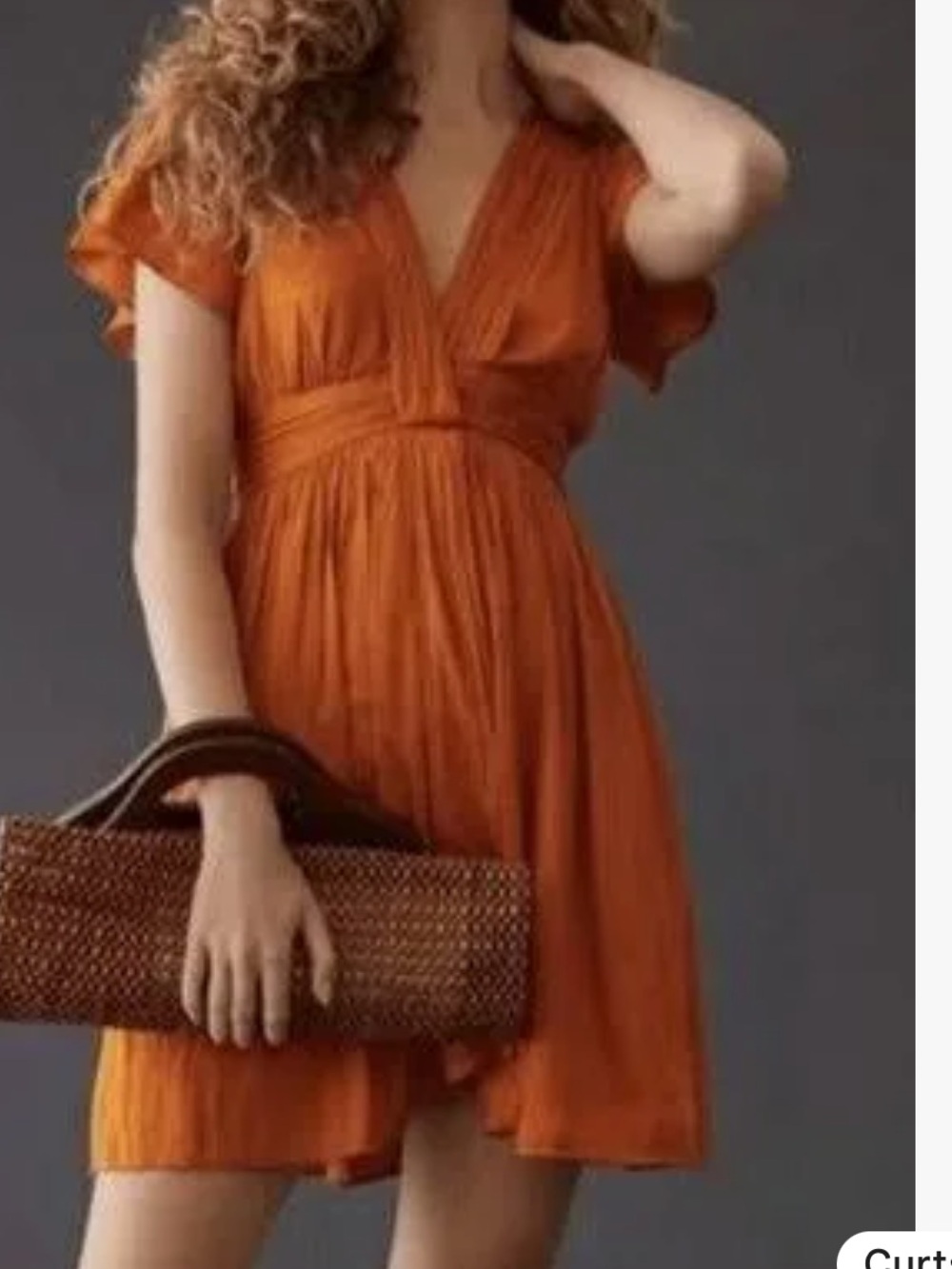 By Anthropologie Deep V-Neck Vibrant Mini Dress  4 nwt